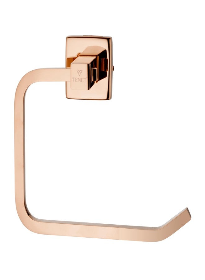 TENET Towel Ring/Hand Towel Holder/Washbasin Napkin Stand/Towel Hanger/Napkin Loop Wall Mounted Bathroom Accessory (Rose Gold, Pack of 1) | 1 Year Warranty - Image 1